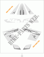 STICKERS for KTM 1190 RC8 R WHITE 2015