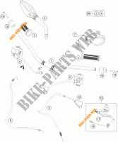 HANDLEBAR / CONTROLS for KTM 390 DUKE WHITE ABS 2014