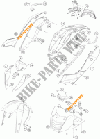 PLASTICS for KTM 390 DUKE BLACK ABS 2014