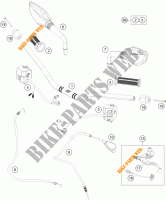 HANDLEBAR / CONTROLS for KTM 390 DUKE WHITE ABS 2014