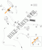 HANDLEBAR / CONTROLS for KTM 390 DUKE BLACK ABS 2014