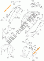 PLASTICS for KTM 390 DUKE WHITE ABS 2014