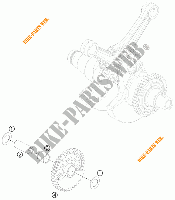 BALANCER SHAFT for KTM 1190 RC8 R WHITE 2015