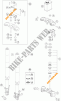 FRONT FORK / TRIPLE CLAMP for KTM 390 DUKE WHITE ABS 2013