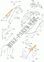 PLASTICS for KTM 390 DUKE WHITE ABS 2013