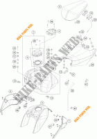 TANK / SEAT for KTM 390 DUKE WHITE ABS 2013