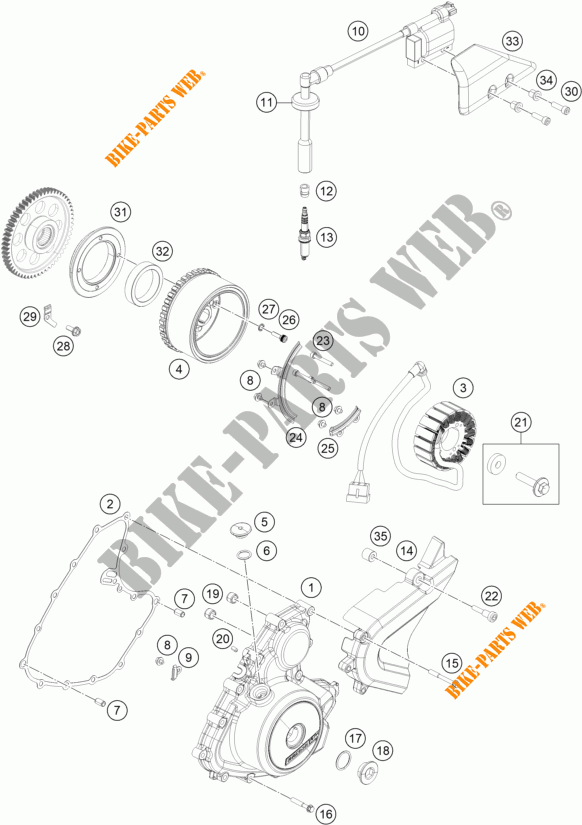 IGNITION SYSTEM for KTM 250 DUKE ORANGE 2018