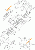 PLASTICS for KTM 250 DUKE WHITE NON ABS 2018