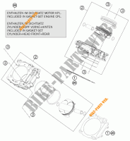 CYLINDER for KTM 1190 RC8 R WHITE 2014