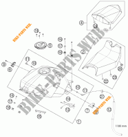 TANK / SEAT for KTM 1190 RC8 R WHITE 2014