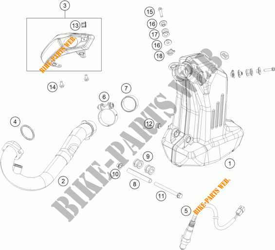 EXHAUST for KTM 250 DUKE BLACK ABS 2016