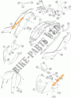 PLASTICS for KTM 250 DUKE WHITE ABS 2015