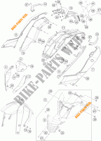 PLASTICS for KTM 200 DUKE ORANGE NON ABS 2018