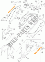 PLASTICS for KTM 200 DUKE WHITE NON ABS 2017