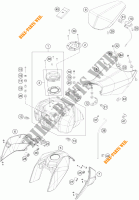 TANK / SEAT for KTM 200 DUKE WHITE NON ABS 2017