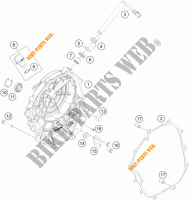 CLUTCH COVER for KTM 200 DUKE WHITE NON ABS 2015