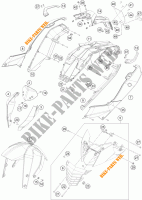 PLASTICS for KTM 200 DUKE WHITE NON ABS 2015