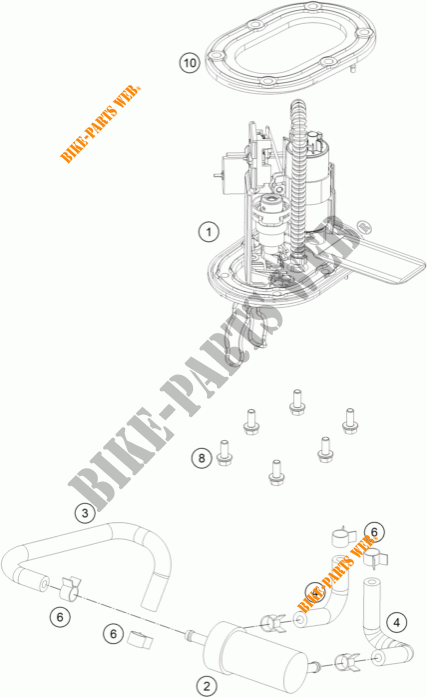 FUEL PUMP for KTM 200 DUKE WHITE NON ABS 2015