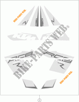 STICKERS for KTM 1190 RC8 R WHITE 2013