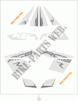 STICKERS for KTM 1190 RC8 R WHITE 2013