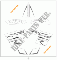 STICKERS for KTM 1190 RC8 R WHITE 2012