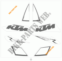 STICKERS for KTM 1190 RC8 R TRACK 2012