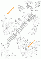 PLASTICS for KTM 1190 RC8 R WHITE 2012