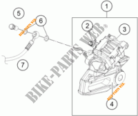 REAR BRAKE CALIPER for KTM 125 DUKE WHITE 2018