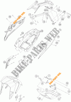 PLASTICS for KTM 125 DUKE ORANGE 2018