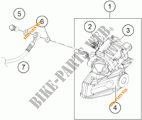 REAR BRAKE CALIPER for KTM 125 DUKE WHITE 2017