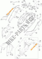 PLASTICS for KTM 125 DUKE ORANGE ABS 2016