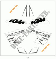 STICKERS for KTM 1190 RC8 R BLACK 2012
