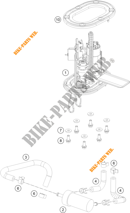 FUEL PUMP for KTM 125 DUKE ORANGE ABS BAJ.DIR. 2014 EU F4003N6 2014 EU F4003N6 2014
