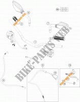 HANDLEBAR / CONTROLS for KTM 125 DUKE ORANGE ABS 2014