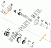 GEARBOX MAIN SHAFT for KTM 125 DUKE ORANGE 2012