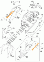 PLASTICS for KTM 125 DUKE ORANGE 2012