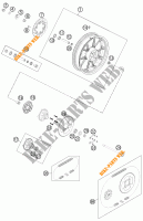 REAR WHEEL for KTM 125 DUKE ORANGE 2012
