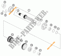 GEARBOX MAIN SHAFT for KTM 125 DUKE ORANGE 2011