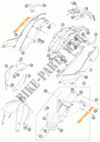 PLASTICS for KTM 125 DUKE ORANGE 2011