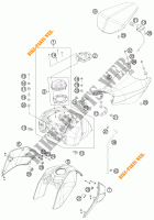 TANK / SEAT for KTM 125 DUKE ORANGE 2011