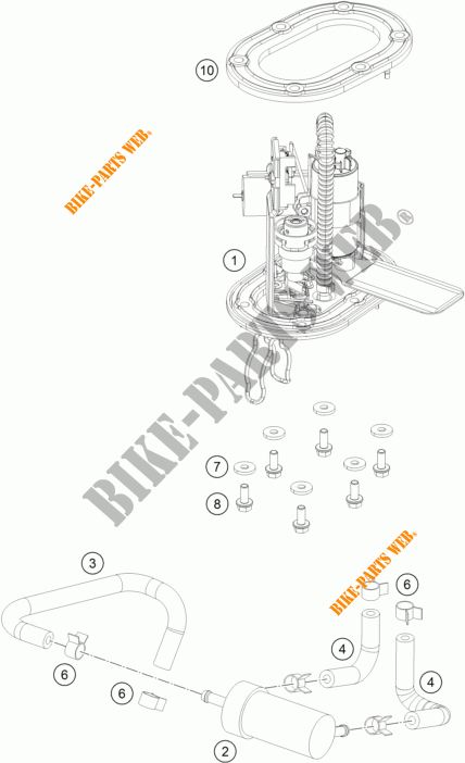 FUEL PUMP for KTM 125 DUKE ORANGE 2011