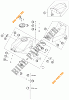 TANK / SEAT for KTM 1190 RC8 R BLACK 2012