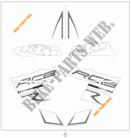 STICKERS for KTM 1190 RC8 R WHITE 2012