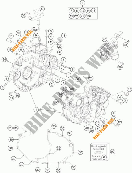 CRANKCASE for KTM 690 ENDURO R ABS 2015