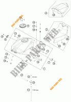 TANK / SEAT for KTM 1190 RC8 R BLACK 2012