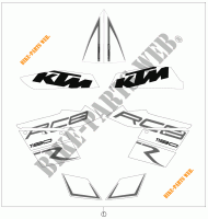 STICKERS for KTM 1190 RC8 R BLACK 2011