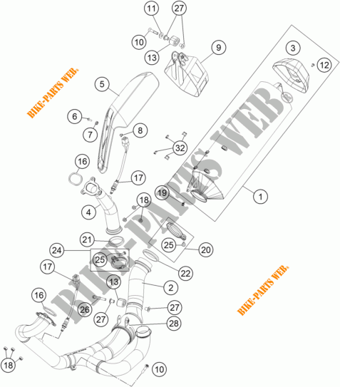 EXHAUST for KTM 1290 SUPER ADVENTURE R TKC 2018