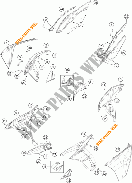 SIDE PANELS for KTM 1290 SUPER ADVENTURE R TKC 2018