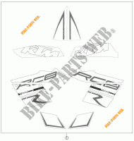 STICKERS for KTM 1190 RC8 R WHITE 2011