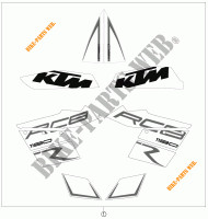STICKERS for KTM 1190 RC8 R BLACK 2011